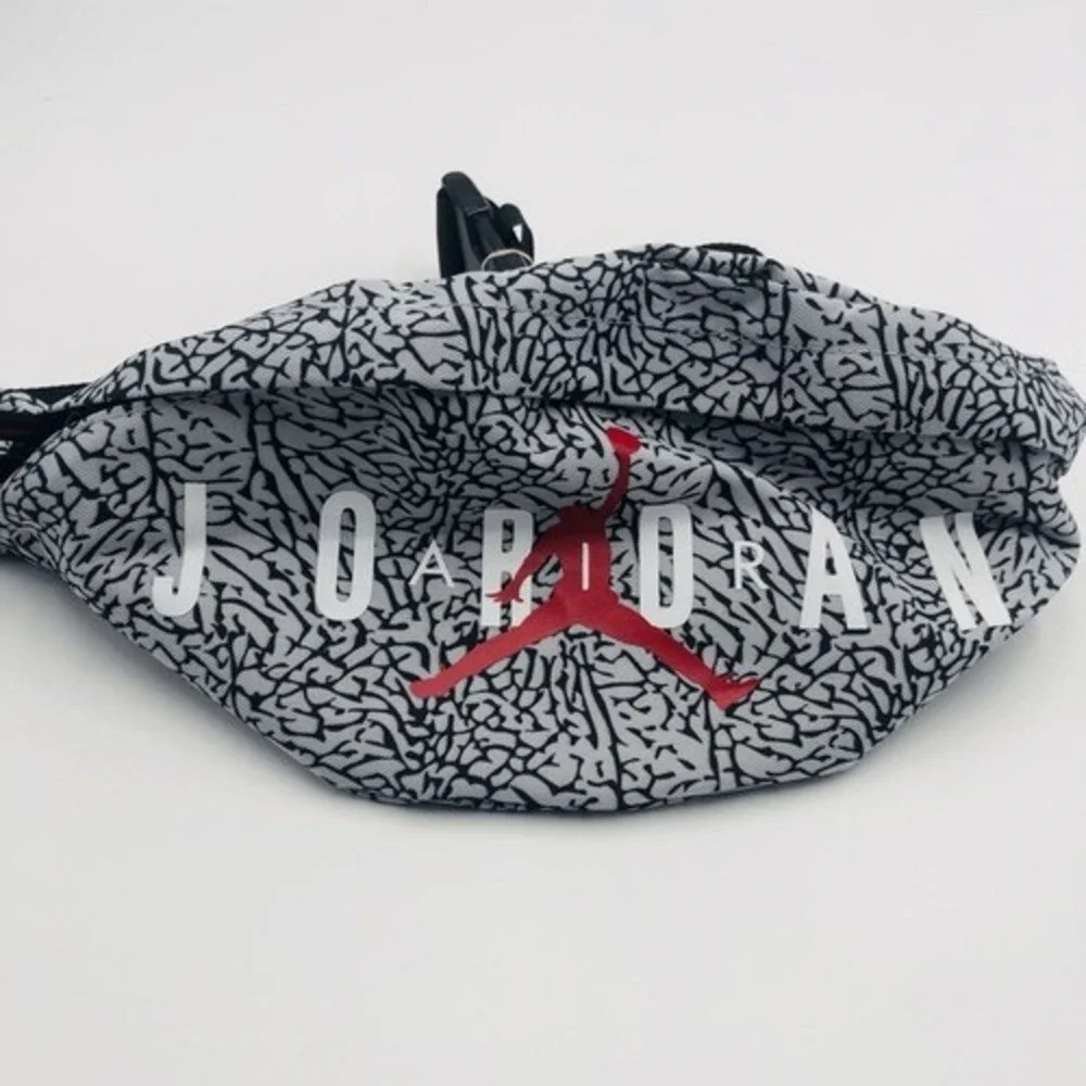 Jordan Elephant Print Waist Bag Fanny Pack Black Red Jumpman‎ Logo